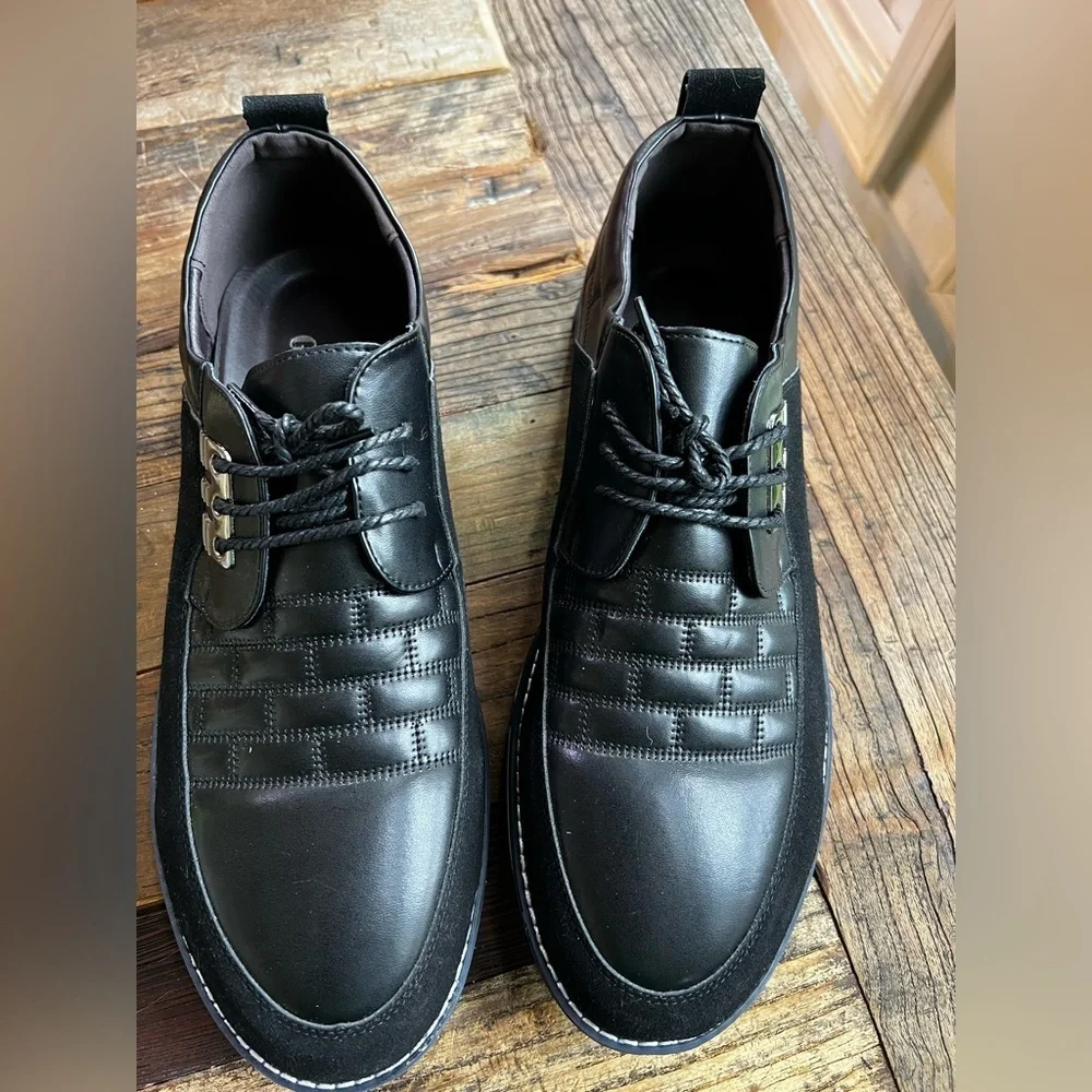 GATSBY Oxford Derby Leather Lace Up Black Men's Size 17 US 52 EU. NWOT (…